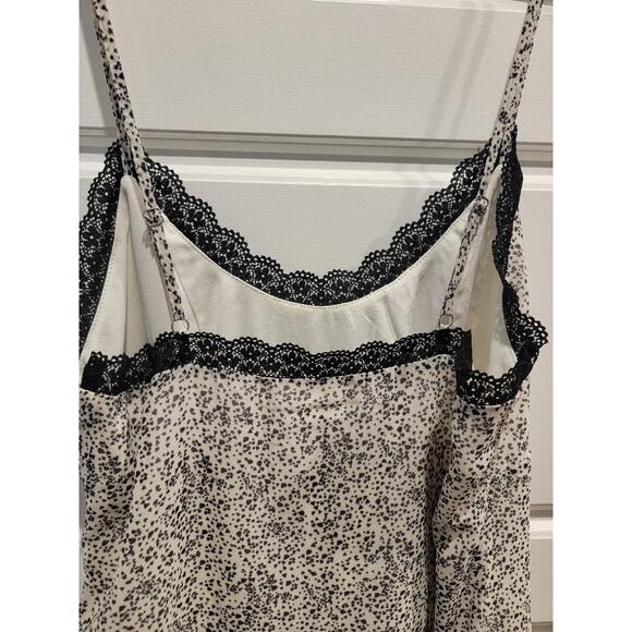 NEW Kimchi Blue Mini Dress Y2k Slip Lace Trim Chiffon Small White Black - Picture 3 of 12